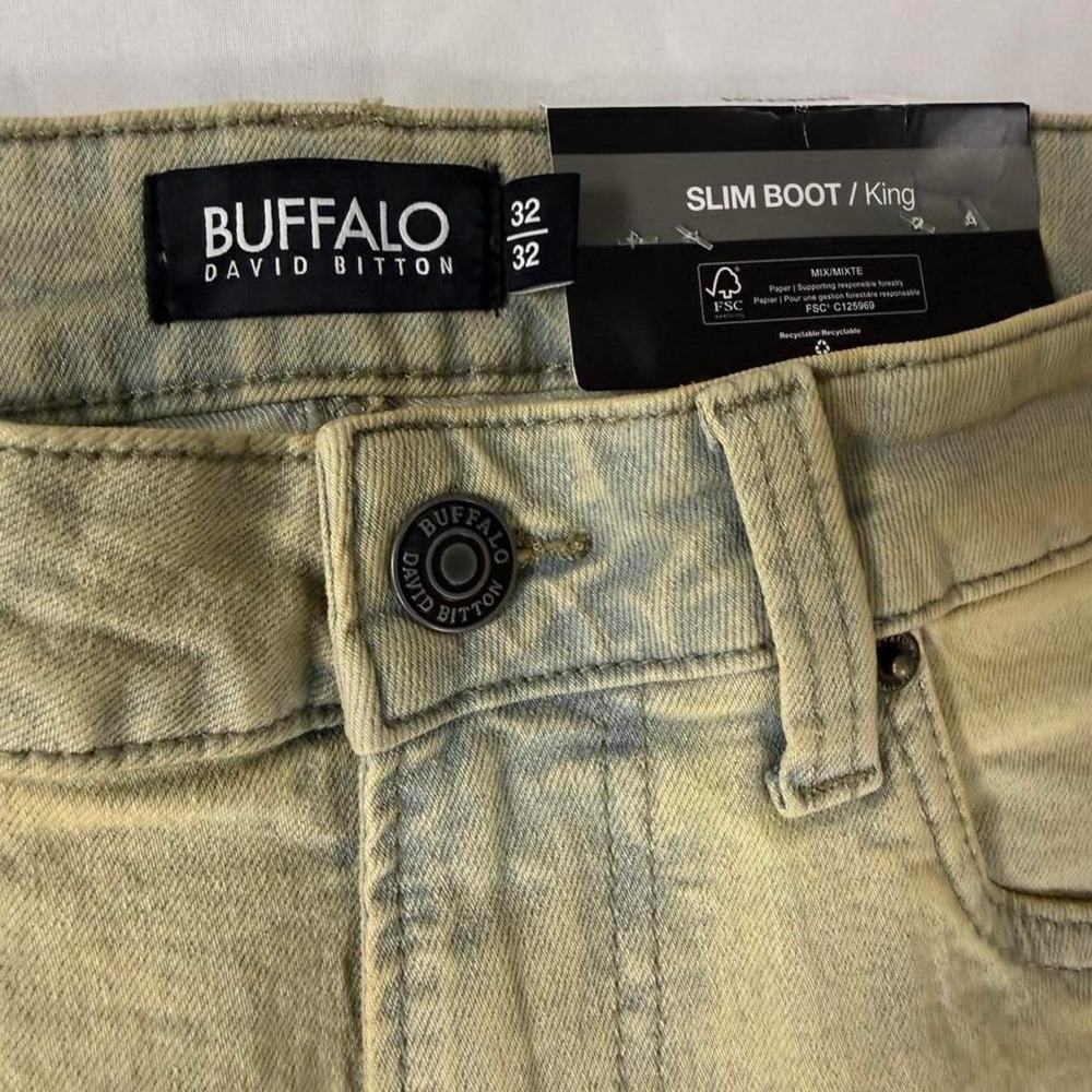 Buffalo David Bitton Slim Boot Jeans Mens 32x32 King Dirty Blasted BPMD22107KX
